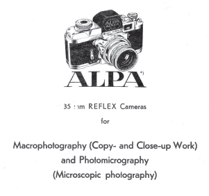 Alpa Macro camera
