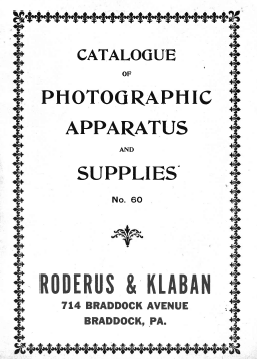 Catalogue phot supplies 1900s booklet