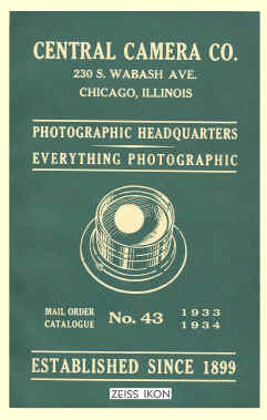 Central camera company 1933 booklet