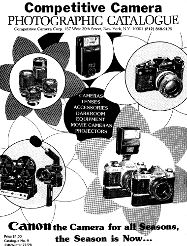 Competitive camera booklet