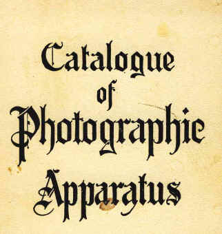 Catalog of Photographic Apparatus
Rochester Optical Co.