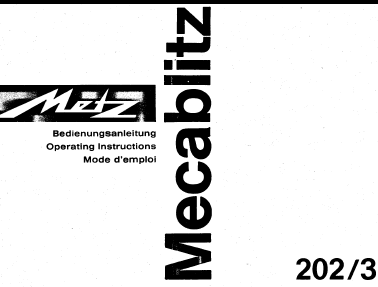 Metz Mecablitz 202/3 flash