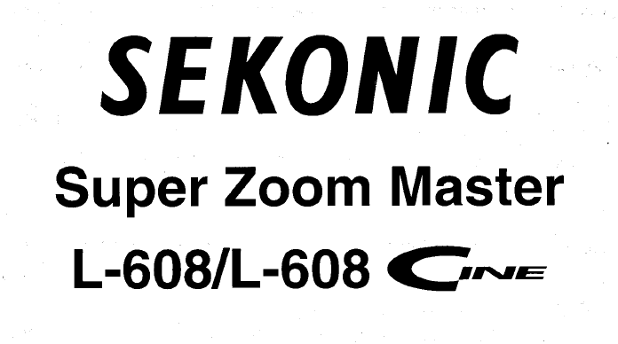 Sekonic Super Zoom Master L-608