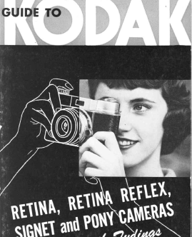 Kodak Retina, Retina Reflex, Signet and Pony Cameras booklet
