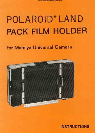 Mamiya Universal land film pack holder
