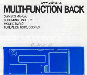 Minolta Multi-function back instructions