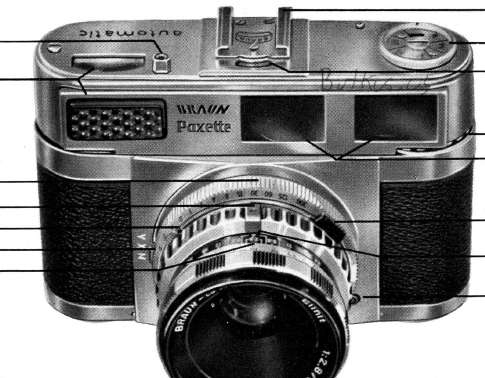 Paxette braun super III auto camera