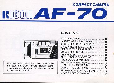 Ricoh AF-70 camera