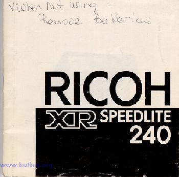 Ricoh XR Speedlite 240 camera