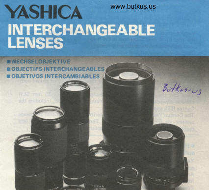 Yashica Interchangeable Lenses