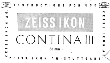 Zeiss Ikon  contina III camera