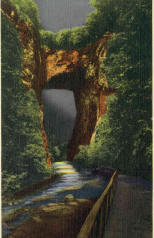 Historic Virgina Natural Bridge post card