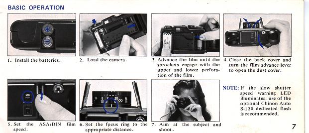 Chinon bellami camera manual, instruction manual