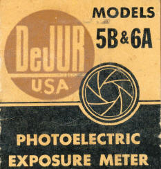 Dejur Models 5B and 6A Exposure Meters