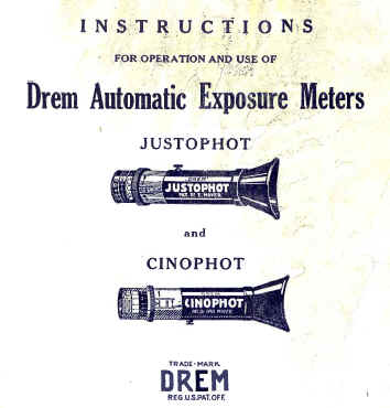 Drem CINOPHOT exposure meter