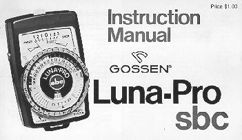 Gossen Luna-Pro sbc light meter