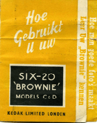 Six-20 Brownie model C & D instructions