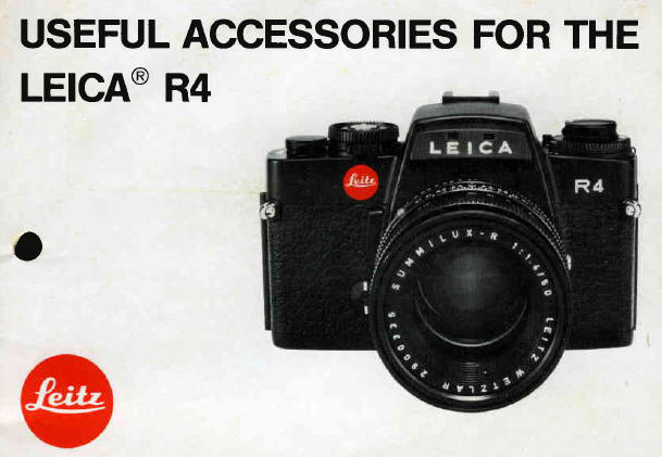 Leica R4 instruction manual, Leica R4s, Leica R4 instrucciones