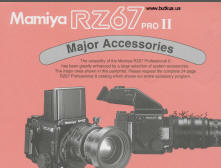 Mamiya RZ67 Pro II accessories instruction manual, user manual