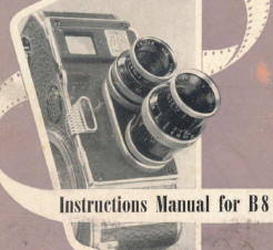 Bolex B8 Cine Camera instructions