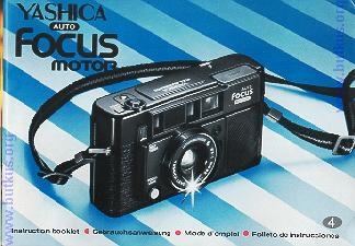 Yashica Auto Focus Motor camera instruction manual, user manual