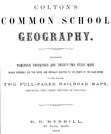 Colton's common school georaphy