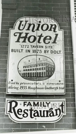 Flemington, NJ - Union Hotel sign