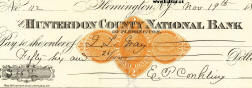 Hunterdon County National Bank check